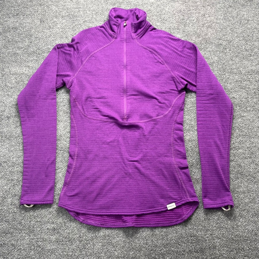 Patagonia Capilene 4 Expedition Weight 1/4 Zip Purple Base Layer 43661 Women XS